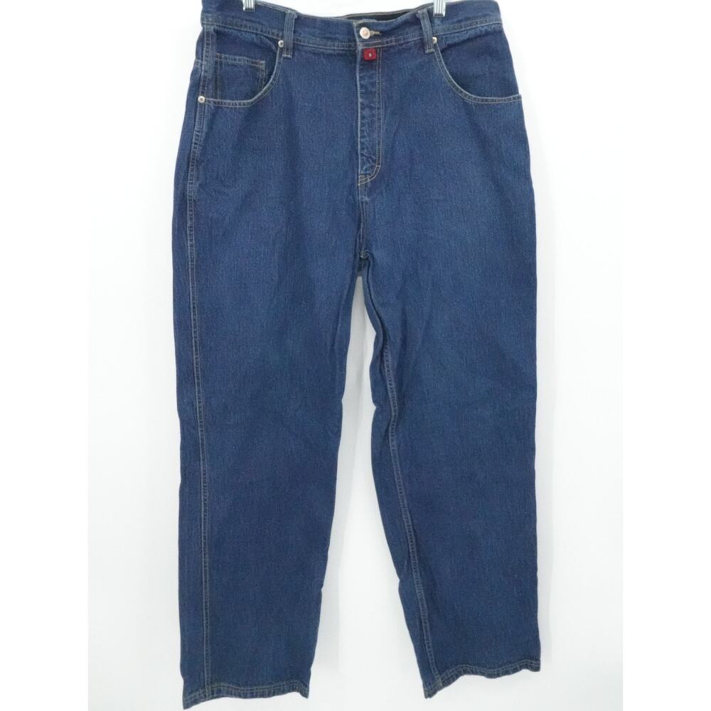 Cybertek Jeans Mens 38x34 Blue Denim‎ Heavy Weight Relaxed Fit Russia Y2k 2000s